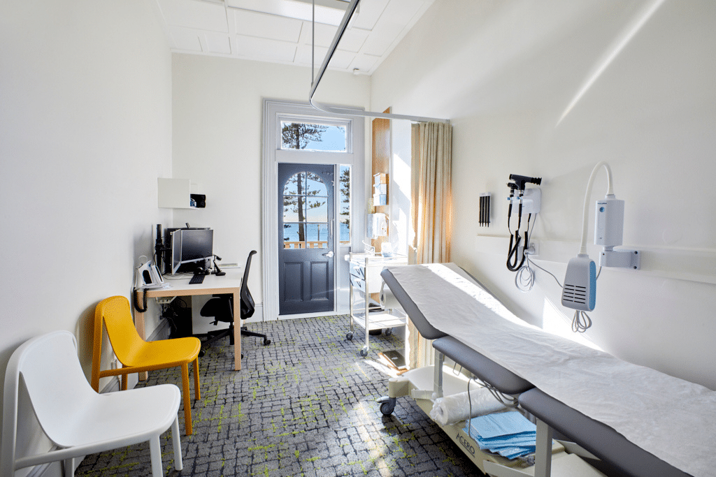 Medical consulting room at South Steyne Medical Centre in Manly